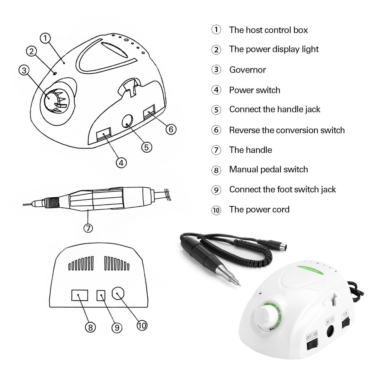 Dental Portable Lab Portable Micromotor Polishing High Speed Handpiece - azdentall.com