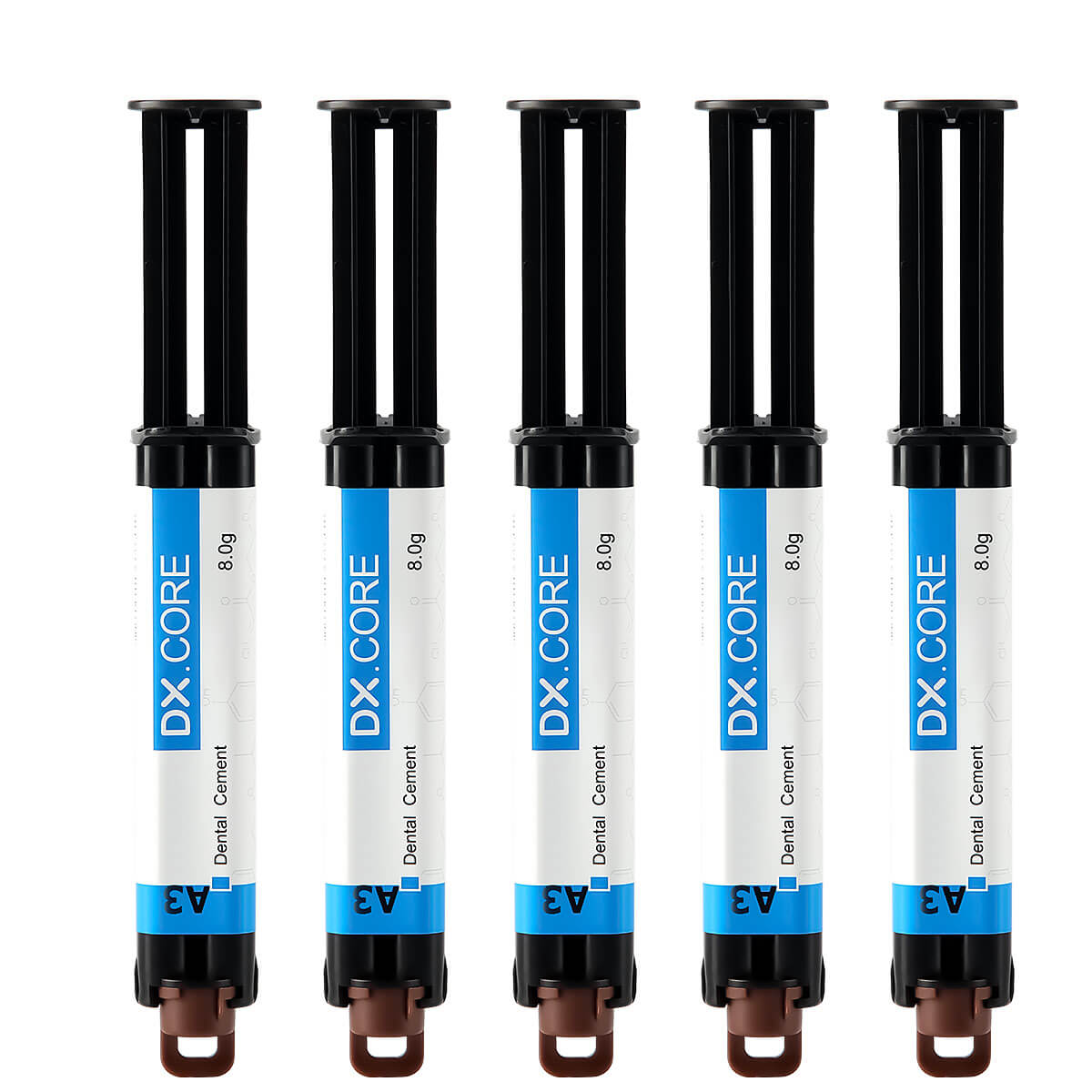 5pcs Dental Dual Cure Flowable Composite Resin Core Build Up A2/A3 8g/Syringe - azdentall.com
