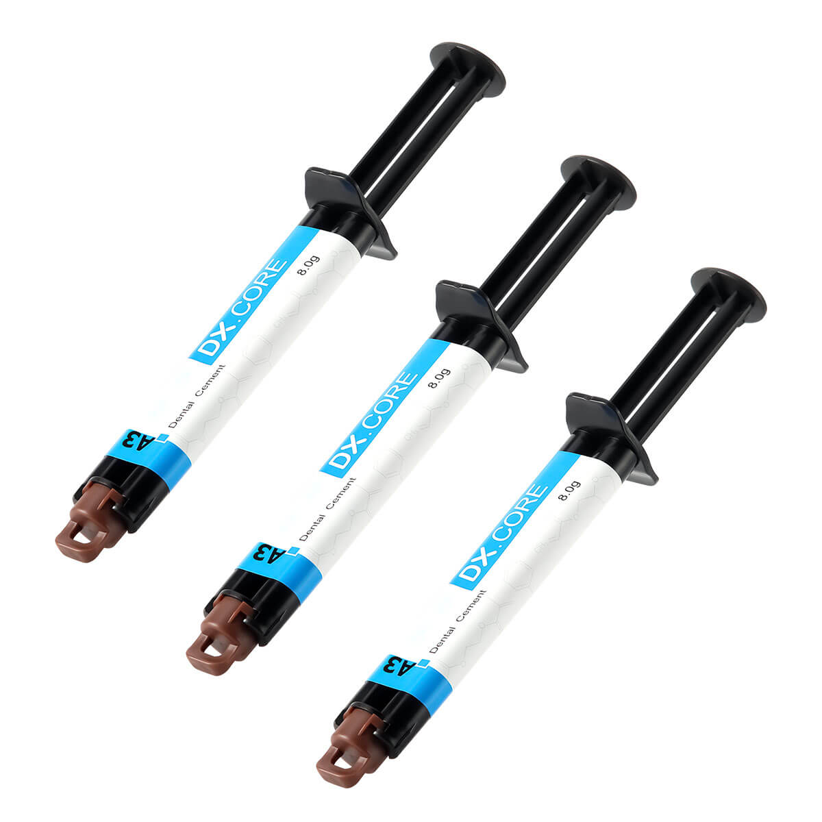 3pcs Dental Dual Cure Flowable Composite Resin Core Build Up A2/A3 8g/Syringe - azdentall.com