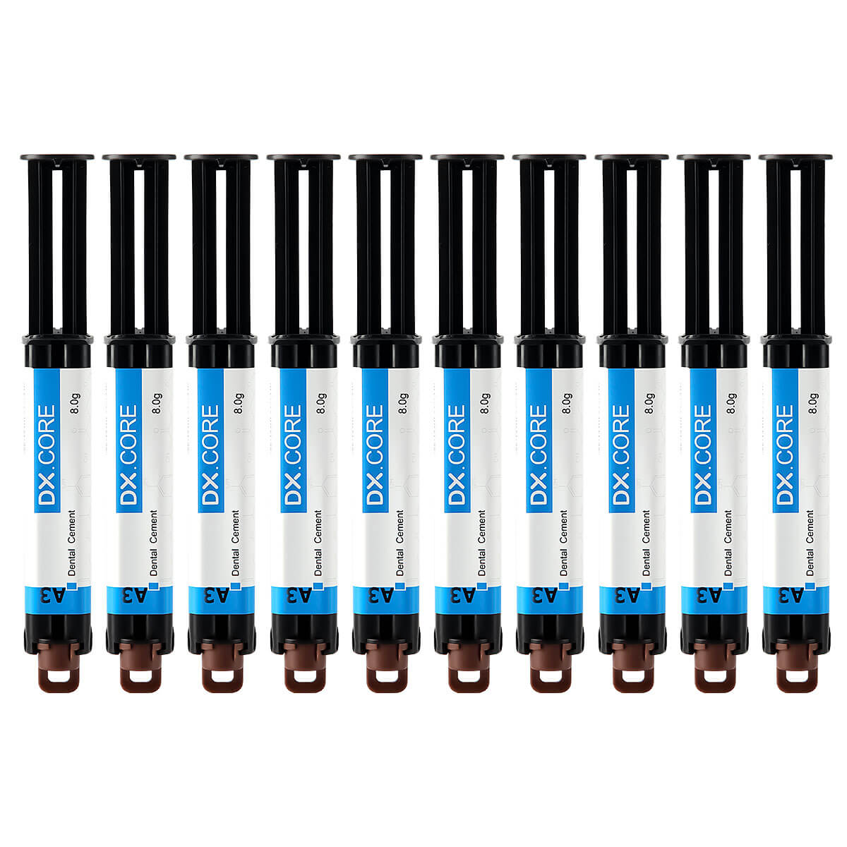 10pcs Dental Dual Cure Flowable Composite Resin Core Build Up A2/A3 8g/Syringe - azdentall.com