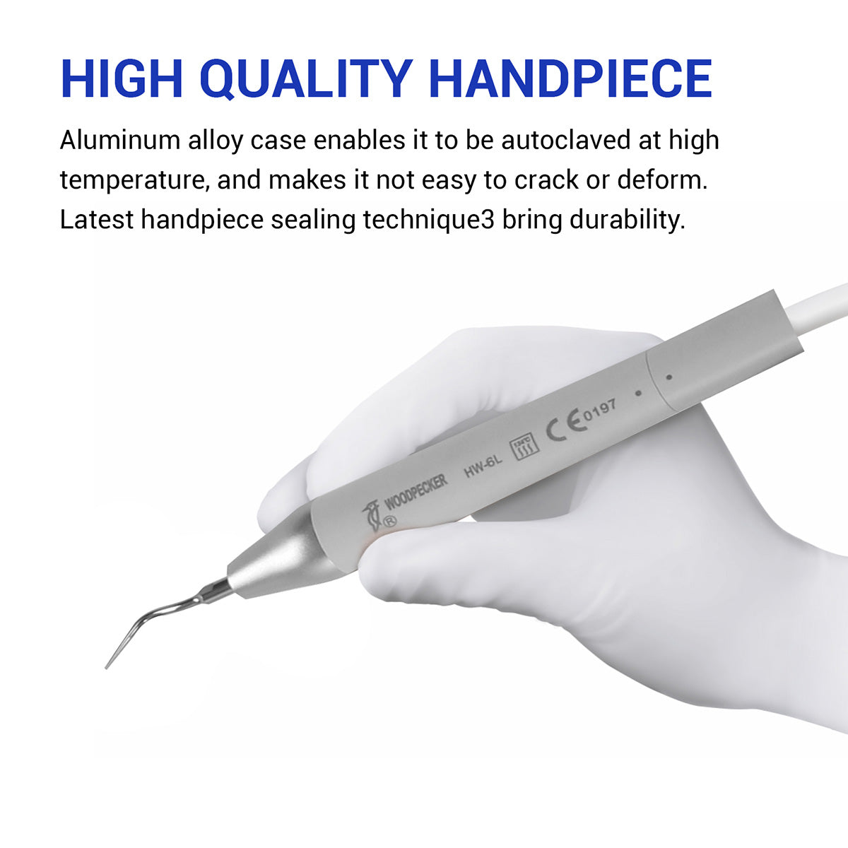 Woodpecker U6 LED Ultrasonic Scaler 7 Tips - azdentall.com