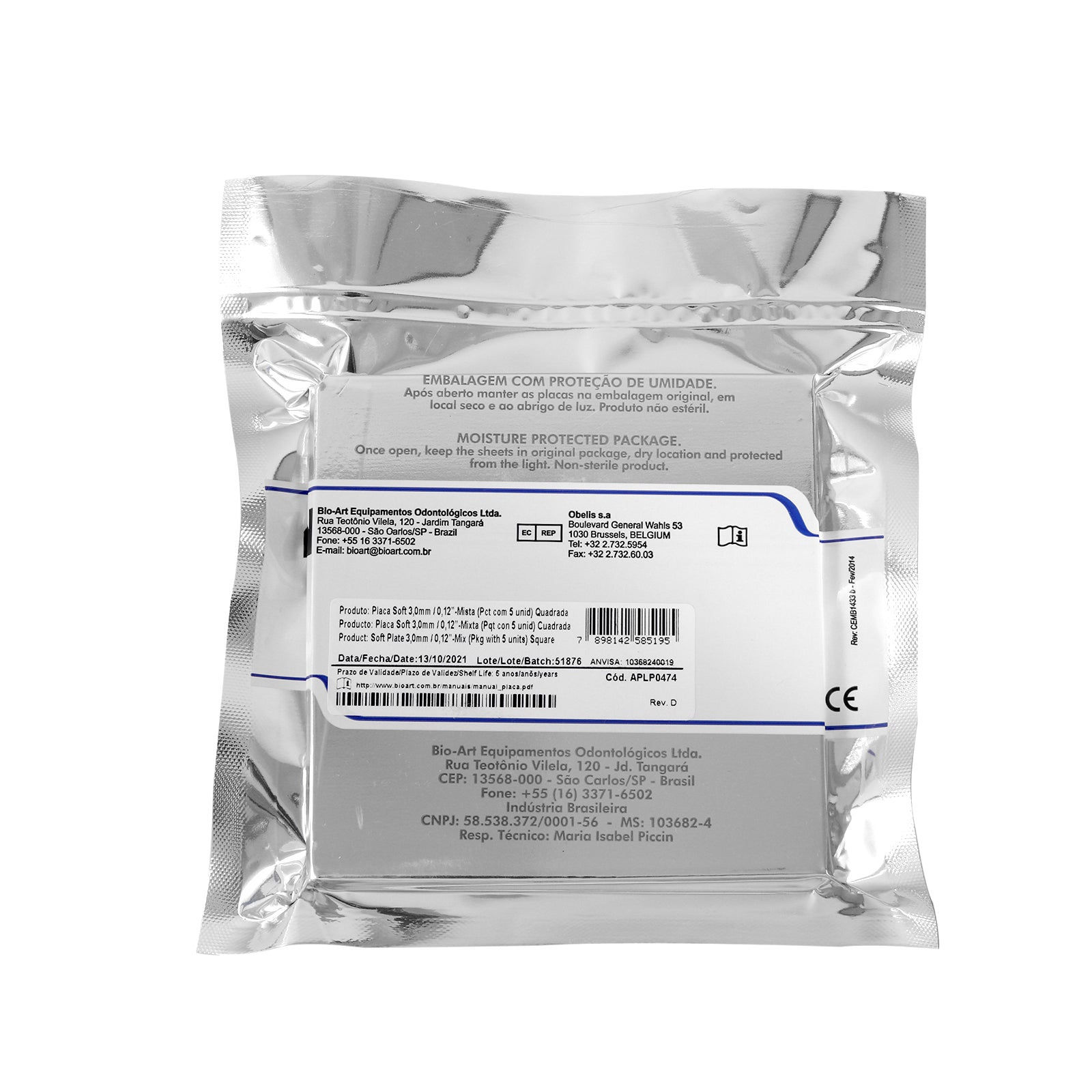 Bio-Art Dental Vacuum Forming Soft Plate Square 5"x5" Splint Thermoforming Material EVA - azdentall.com