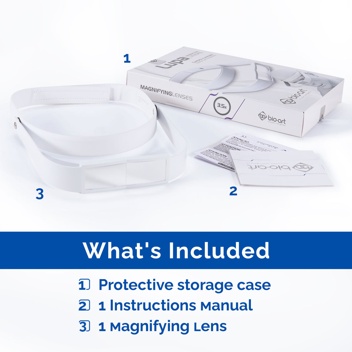 BIOART Dental Magnifying Loupe 3.5X Adjustable Headband Magnifier - azdentall.com