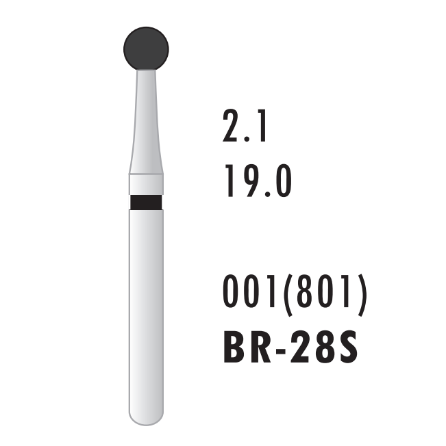AZDENT Diamond Bur FG BR Series Full Size Round 5pcs/Pack