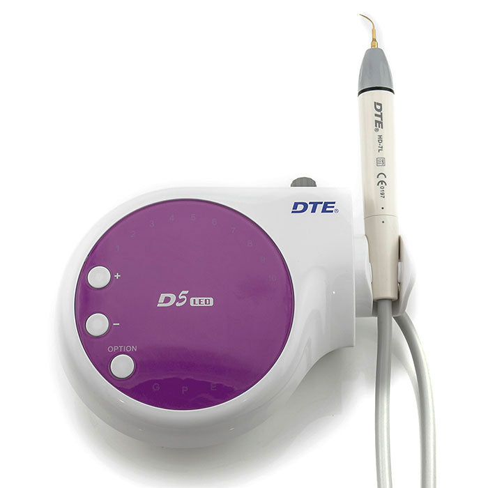 Woodpecker LED Ultrasonic Piezo Scaler DTE D5 Detachable Handpiece 6 Tips Scaling+Perio+Endo Purple - azdentall.com