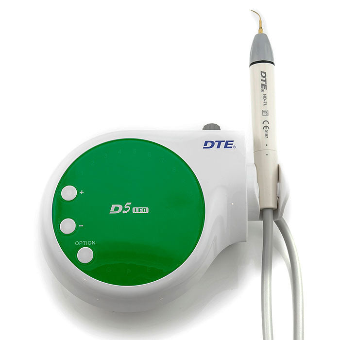 Woodpecker LED Ultrasonic Piezo Scaler DTE D5 Detachable Handpiece 6 Tips Scaling+Perio+Endo Green - azdentall.com