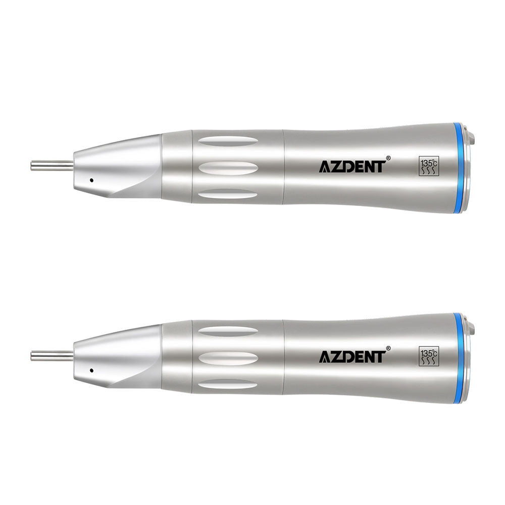 2pcs AZDENT 1:1 Fiber Optic Low Speed Straight Nose Cone Handpiece Internal Water - azdentall.com