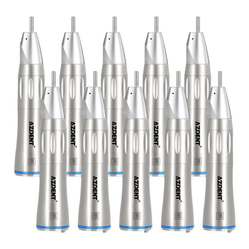 10pcs AZDENT 1:1 Fiber Optic Low Speed Straight Nose Cone Handpiece Internal Water - azdentall.com