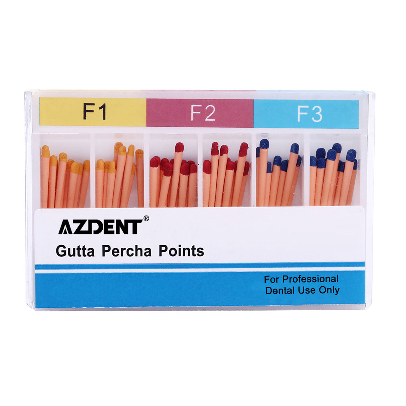 AZDENT Gutta Percha Points F Series Assorted F1, F2, F3 60pcs/Box - azdentall.com