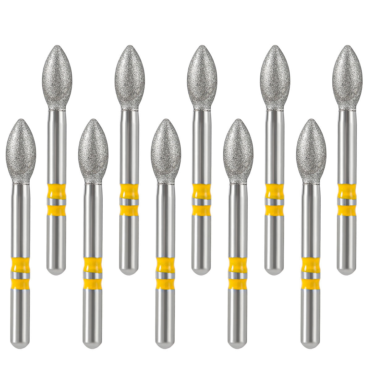 AZDENT Dental Diamond Burs FG Cutting Zirconia Ceramic Round  for High Speed Handpiece 10pcs/Box - azdentall.com