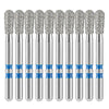 AZDENT Dental Diamond Burs FG Cutting Zirconia Ceramic Round End Inverted Cone for High Speed Handpiece Z237-021M 10pcs/Box - azdentall.com