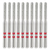 AZDENT Dental Diamond Burs FG Cutting Zirconia Ceramic Round End Cylinder for High Speed Handpiece Z141-012F 10pcs/Box - azdentall.com