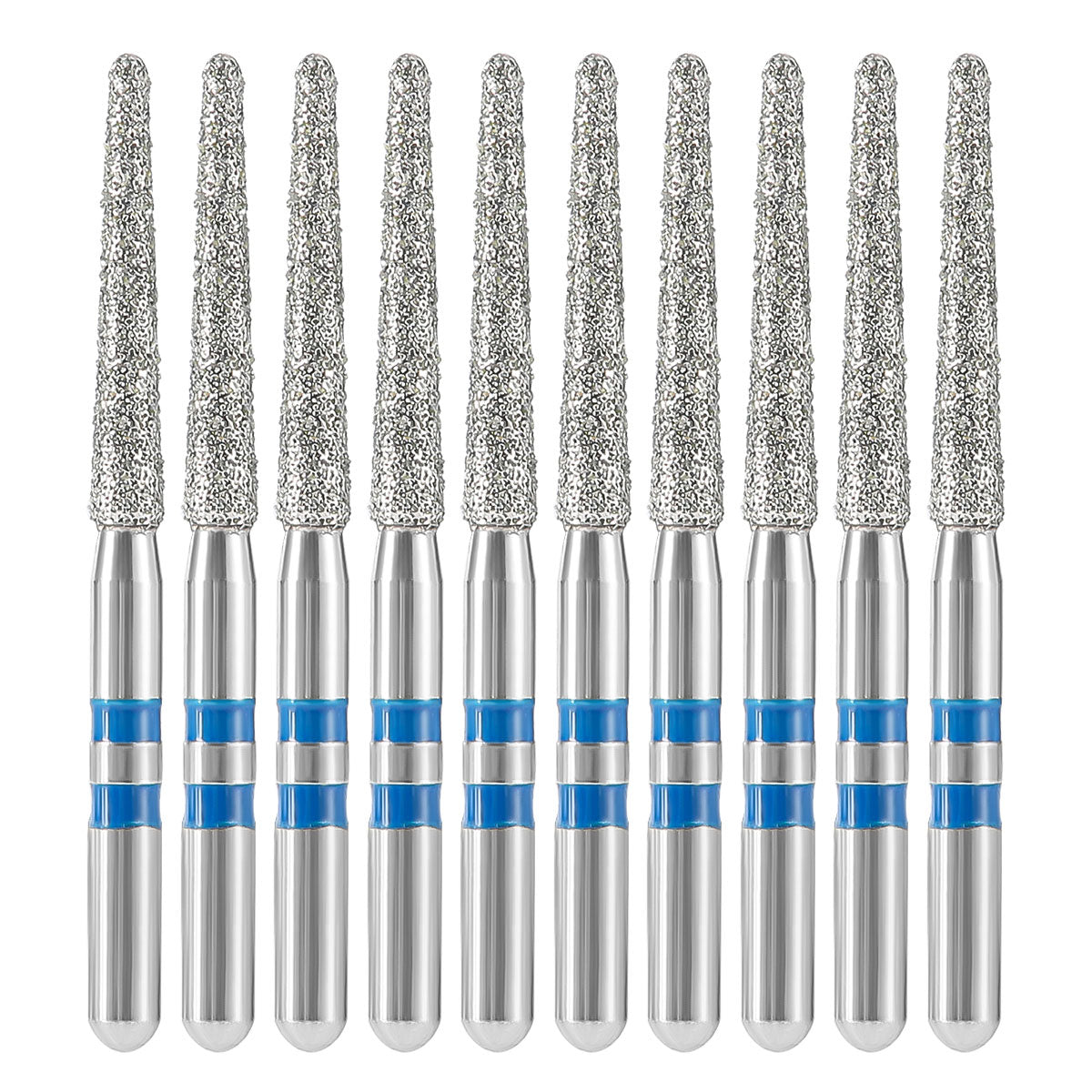 AZDENT Dental Diamond Burs FG Cutting Zirconia Ceramic Round End Taper for High Speed Handpiece Z199-016M 10pcs/Box - azdentall.com