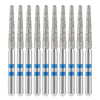 AZDENT Dental Diamond Burs FG Cutting Zirconia Ceramic Round End Taper for High Speed Handpiece Z199-016M 10pcs/Box - azdentall.com