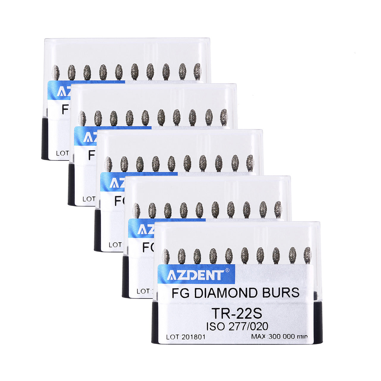 5 Boxes AZDENT FG Diamond Burs TR-22S 10pcs/Box - azdentall.com