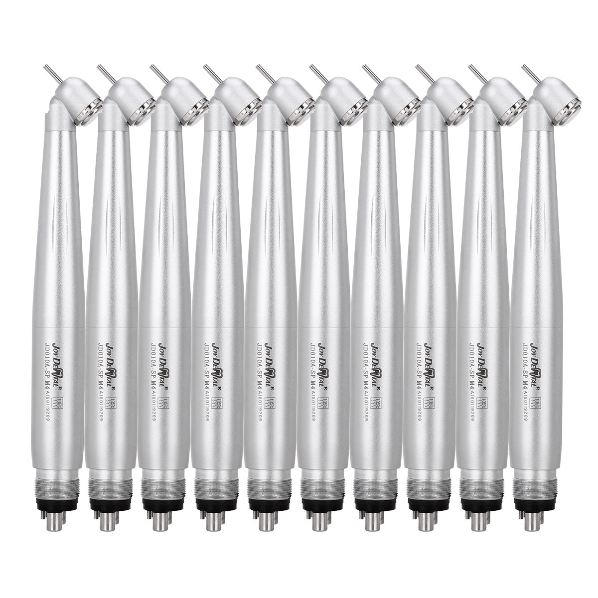 10pcs Dental High Speed Handpiece 45 Degree Standard Head Push Button E-Generator LED 4 Hole - azdentall.com