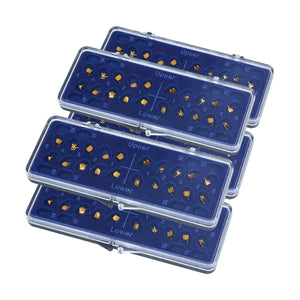 5 Boxes AZDENT Dental Metal Brackets Mini MBT 0.022 Hooks on 345 Gold Color 20pcs/Box - azdentall.com
