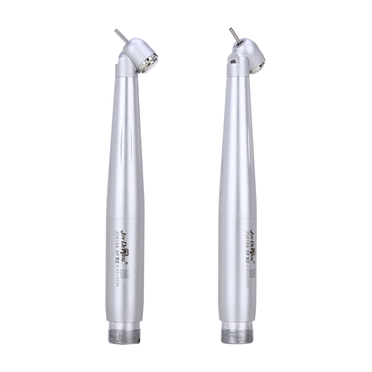 2pcs Dental High Speed Handpiece 45 Degree Standard Head Push Button E-Generator LED 2 Hole - azdentall.com