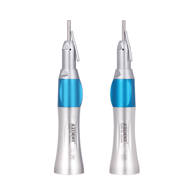 2pcs AZDENT 1:1 Slow Speed Straight Nose Cone Handpiece With External Pipe - azdentall.com