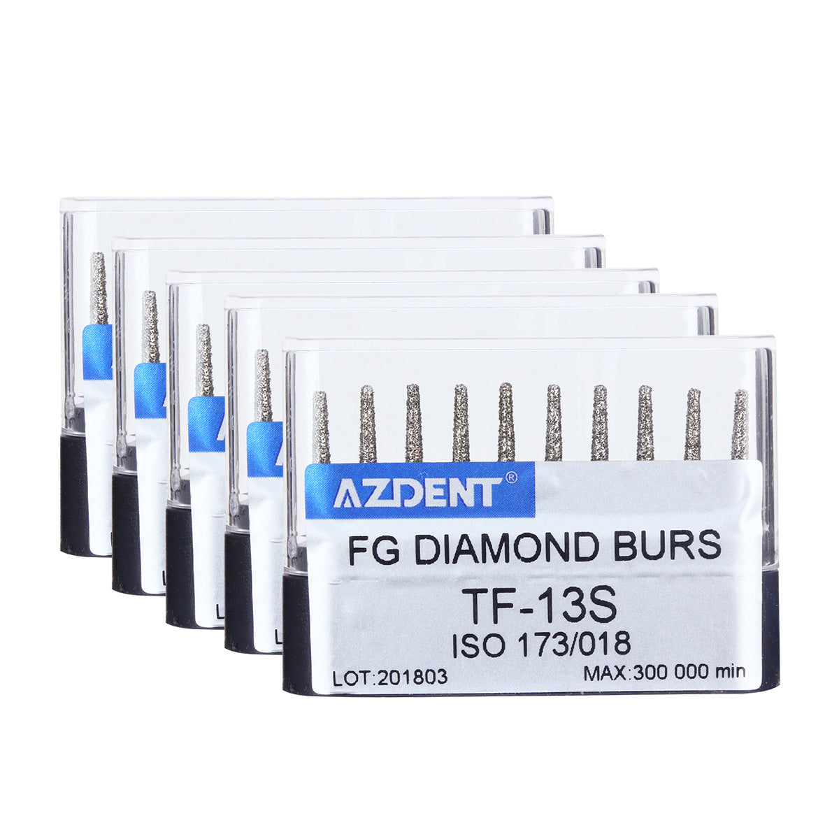 5 Boxes AZDENT FG Diamond Burs TF-13S 10pcs/Box - azdentall.com