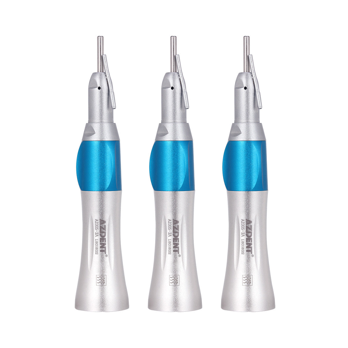 3pcs AZDENT 1:1 Slow Speed Straight Nose Cone Handpiece With External Pipe - azdentall.com
