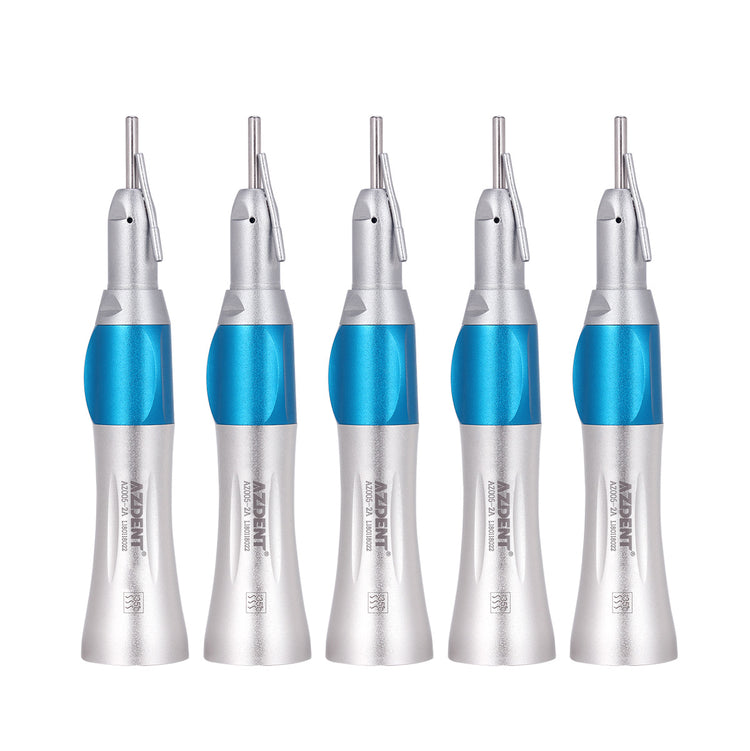 5pcs AZDENT 1:1 Slow Speed Straight Nose Cone Handpiece With External Pipe - azdentall.com