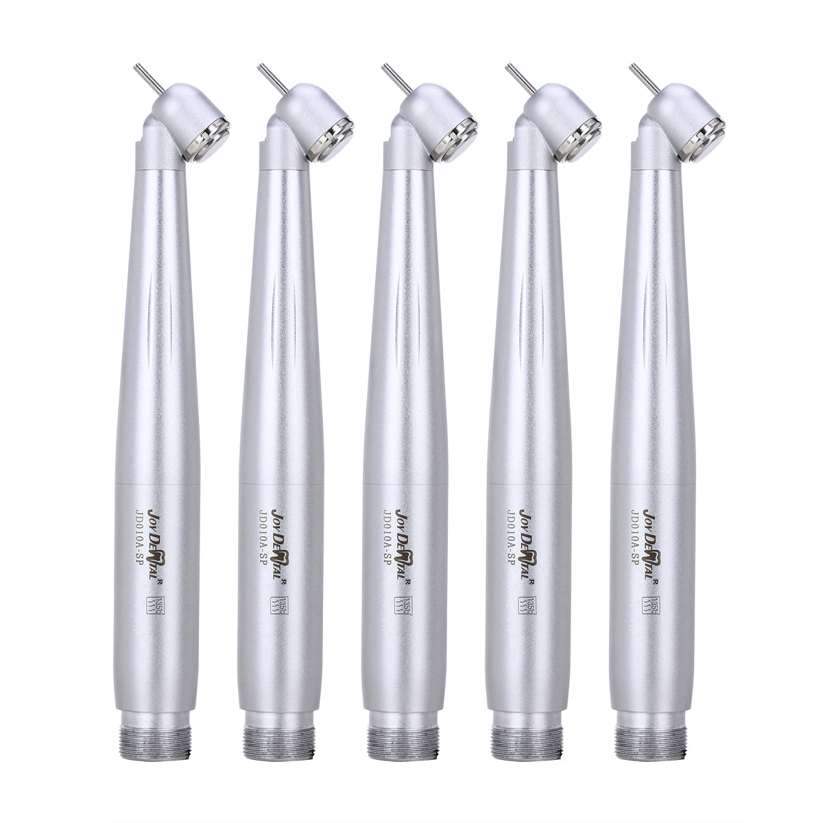 5pcs Dental High Speed Handpiece 45 Degree Standard Head Push Button E-Generator LED 2 Hole - azdentall.com