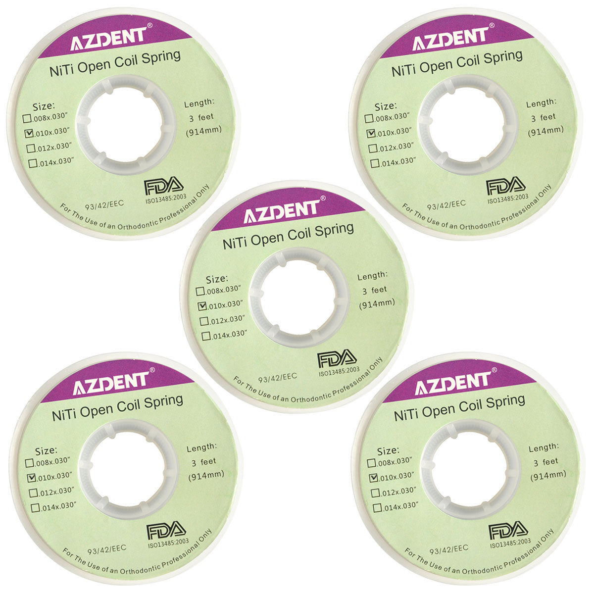 Italia Enit Bobina Di Molle Aperte In Niti Per Ortodonzia - Diametro 0.010/0.012 Pollici, Lunga 3 Piedi (914 Mm) Spring Dentali Per Apparecchio - Foto 2