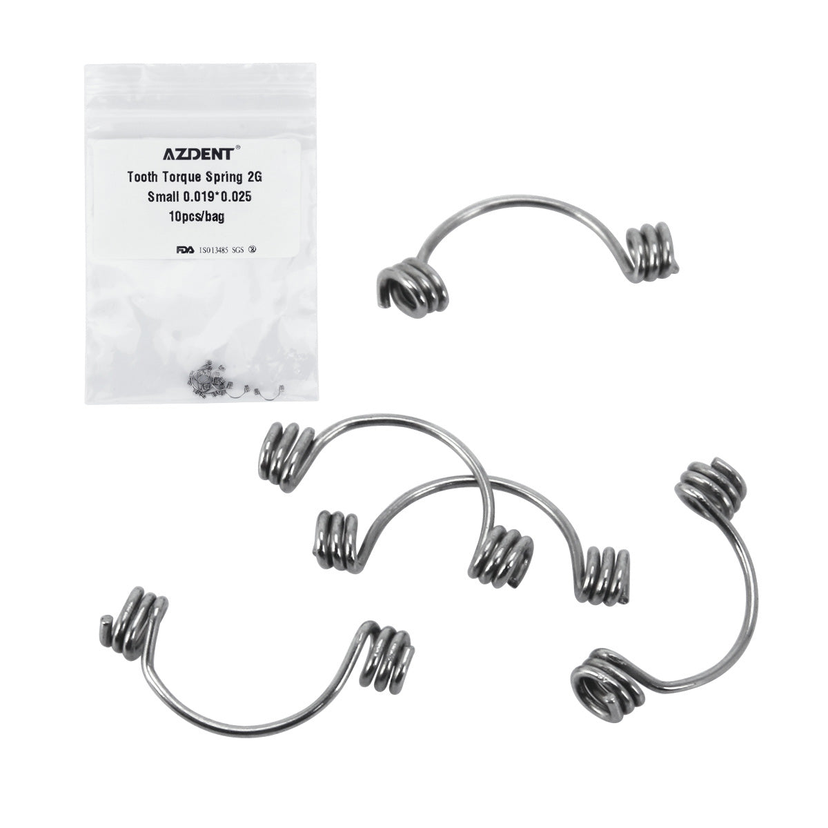 AZDENT Tooth Torque Rectangular Spring 2G Small 0.019*0.025 10pcs/Bag - azdentall.com