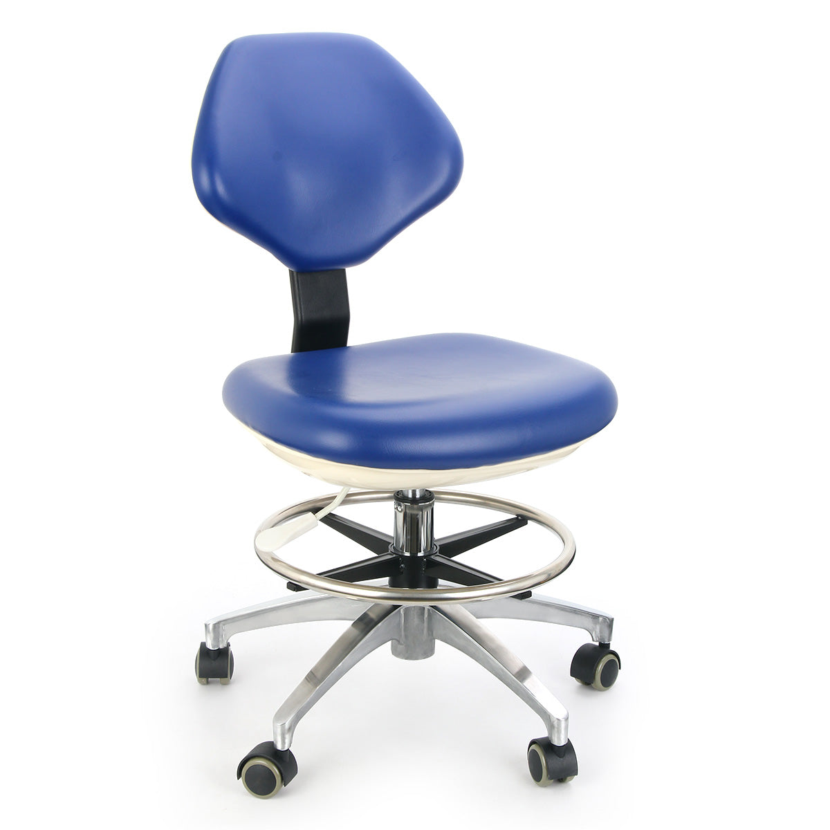 Dental Unit Chair J2688-A1 DC Motor Computer Controlled Hard Leather with Stool Sapphire Blue