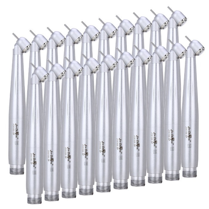 20pcs Dental High Speed Handpiece 45 Degree Standard Head Push Button E-Generator LED 2 Hole-azdentall.com