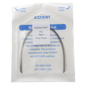 AZDENT Archwire Stainless Steel Round Oval 0.012 Upper 10 pcs/Pack - azdentall.com