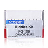 AZDENT Dental Diamond Bur FG-106 Kiddies Kit 10pcs/Kit-azdentall.com