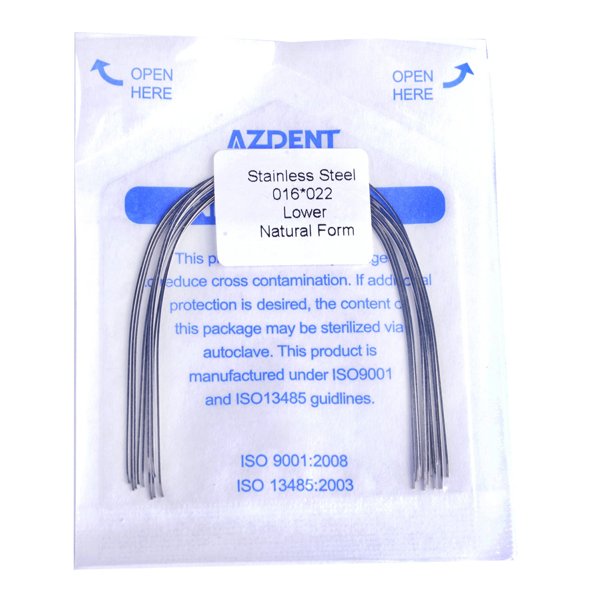 AZDENT Archwire Stainless Steel Rectangular Natural Full Size 10pcs/Pack - azdentall.com