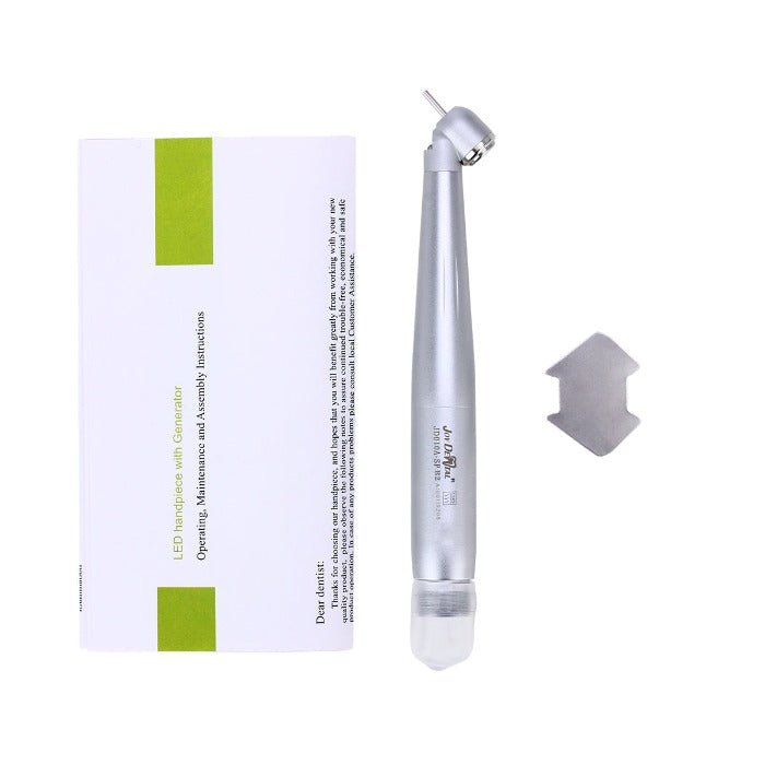 Dental High Speed Handpiece 45 Degree Standard Head Push Button E-Generator LED 2/4 Hole-azdentall.com