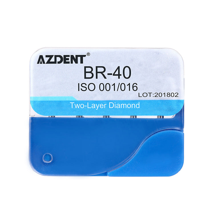 AZDENT Diamond Burs Two Layers BR-40 5pcs/Box-azdentall.com