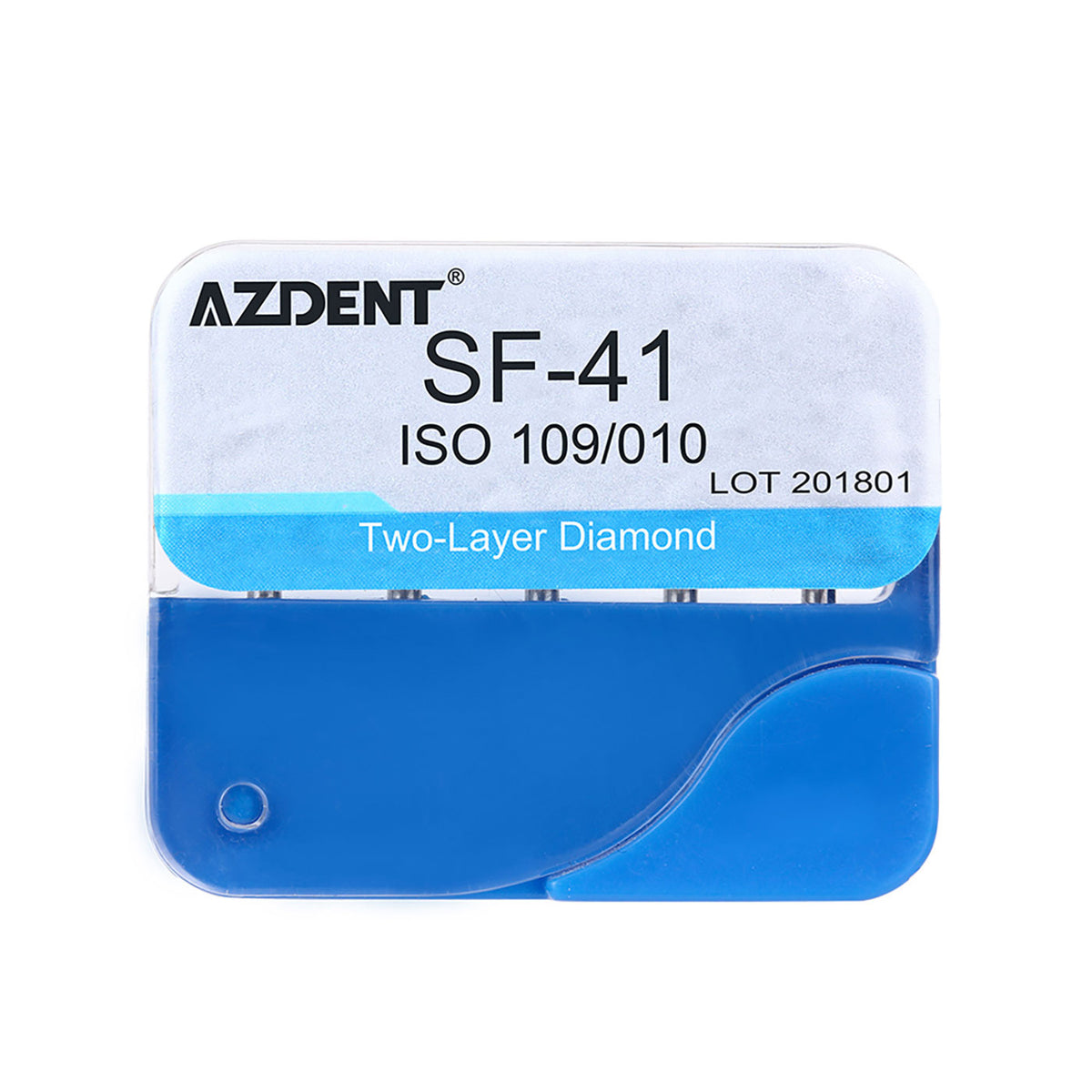 AZDENT Diamond Burs FG SF-41 Straight Flat End Two Layers 5pcs/Box - azdentall.com
