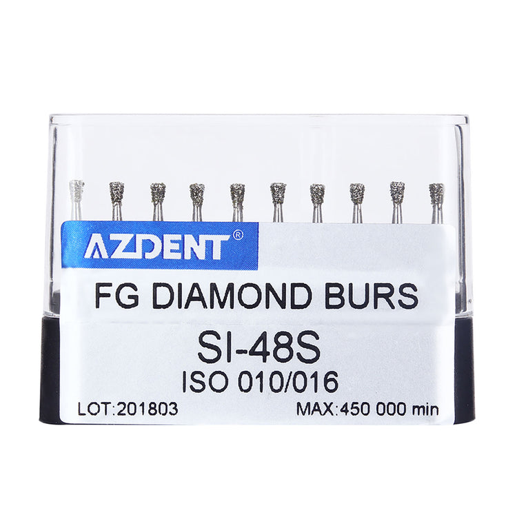 AZDENT FG Diamond Burs SI-48S 10pcs/Box-azdentall.com
