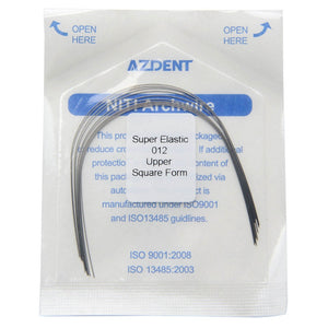 AZDENT Dental Orthodontic Archwires NiTi Super Elastic Square Round Full Size 10pcs/Pack - azdentall.com