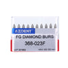 AZDENT Diamond Bur FG 368-023F Football Red 10pcs/Kit-azdentall.com