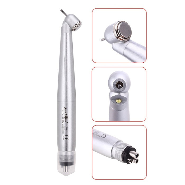 Dental High Speed Handpiece 45 Degree Standard Head Push Button E-Generator LED 2/4 Hole-azdentall.com