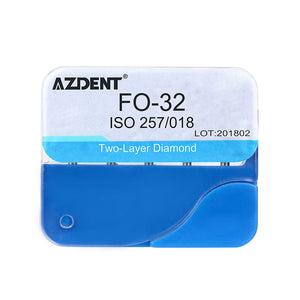 AZDENT Diamond Burs Two Layers FO-32 5pcs/Box-azdentall.com