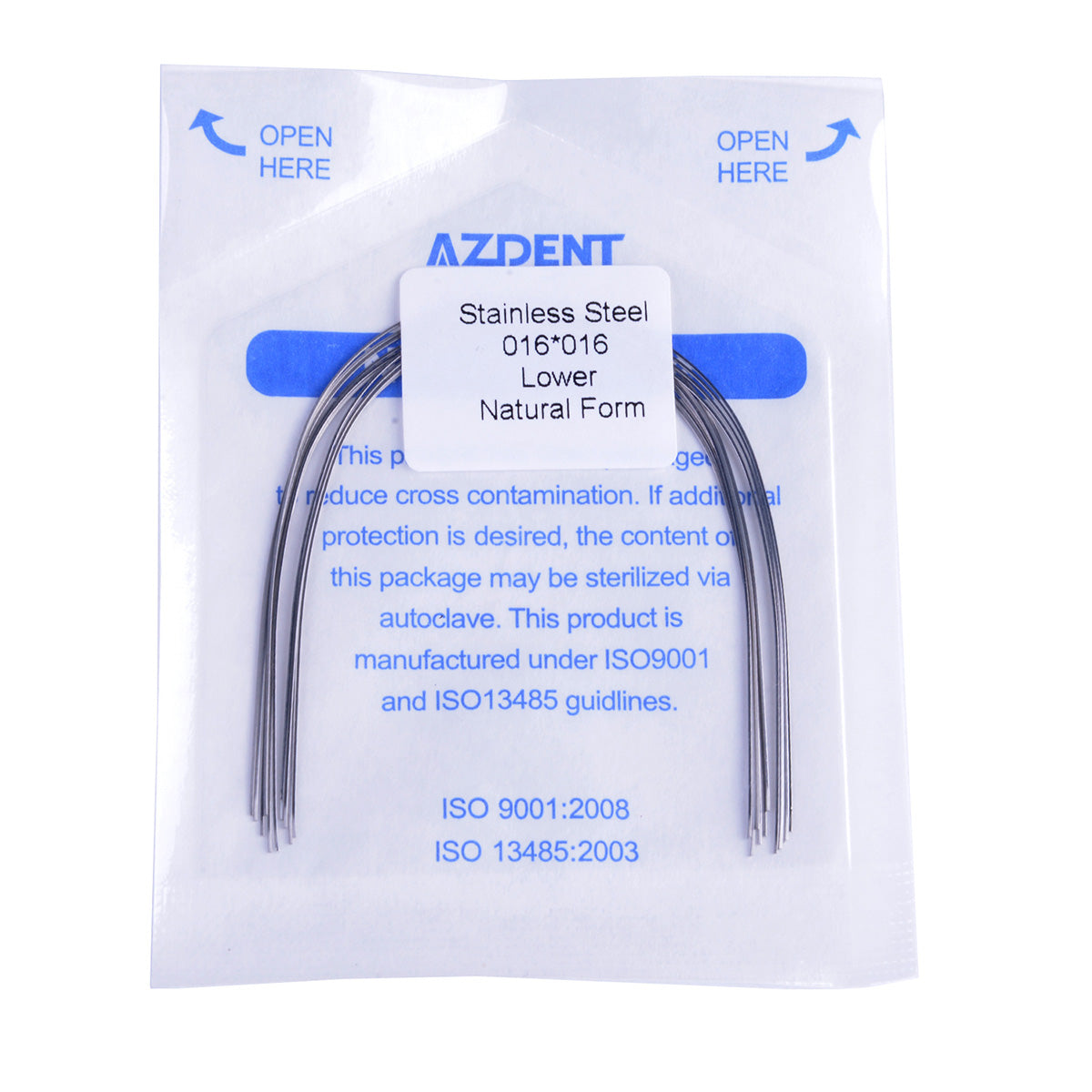 AZDENT Archwire Stainless Steel Rectangular Natural Full Size 10pcs/Pack - azdentall.com