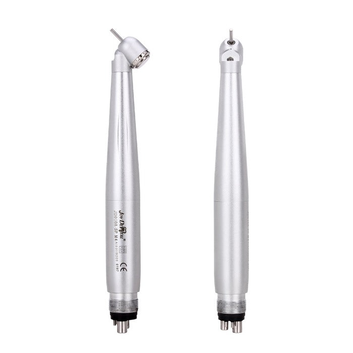 2pcs Dental High Speed Handpiece 45 Degree Standard Head Push Button E-Generator LED 4 Hole-azdentall.com