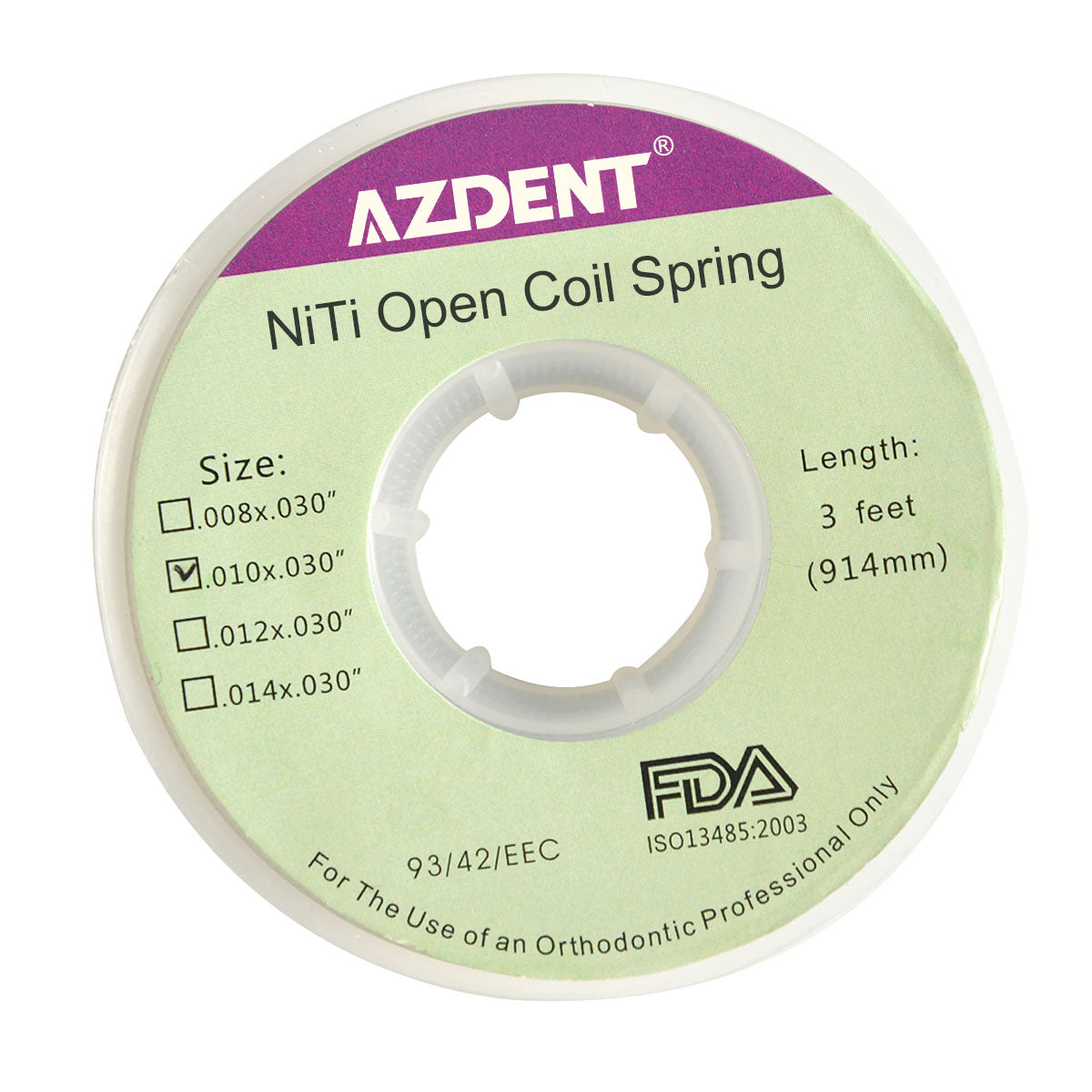 AZDENT Dental Open Coil Springs Niti 0.010*0.030 1pc/Roll - azdentall.com