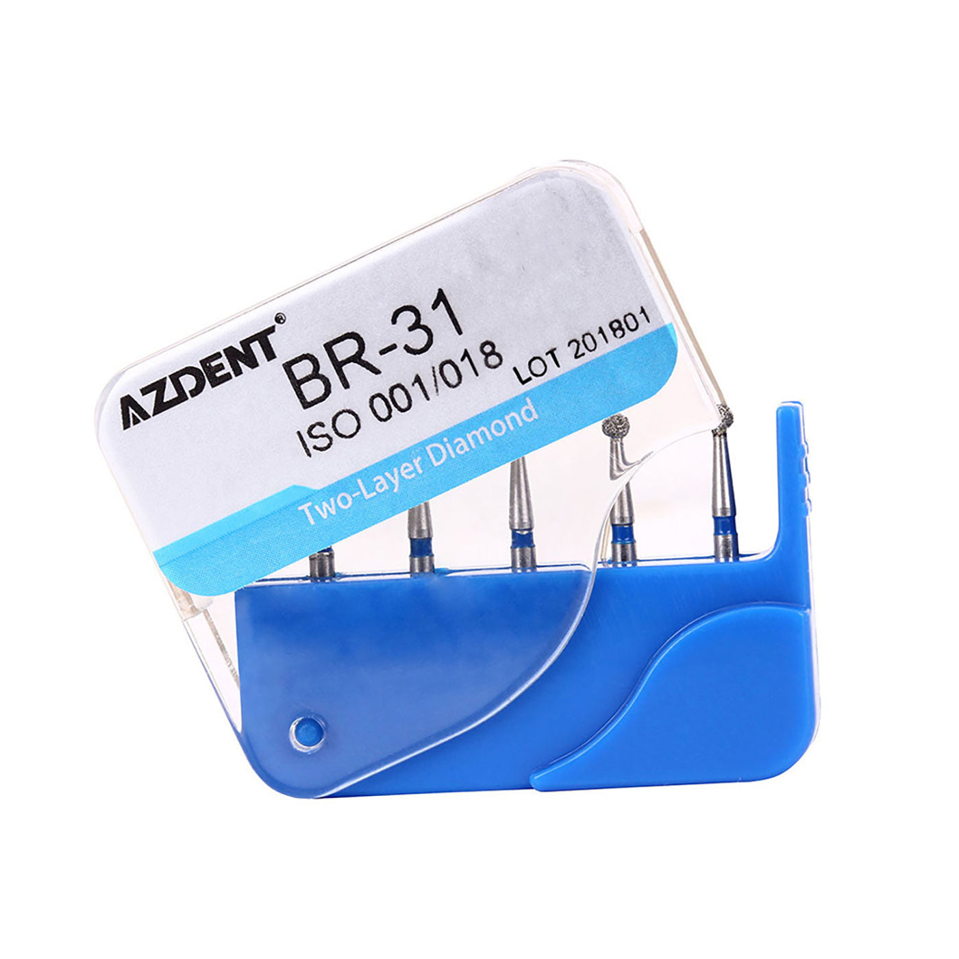 AZDENT Diamond Burs FG BR-31 Round Ball Two Layers 5pcs/Box-azdentall.com