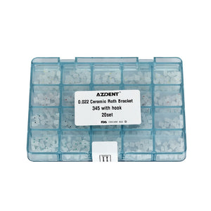 AZDENT Dental Orthodontic Ceramic Brackets Roth .022 345Hooks 400pcs/Box - azdentall.com