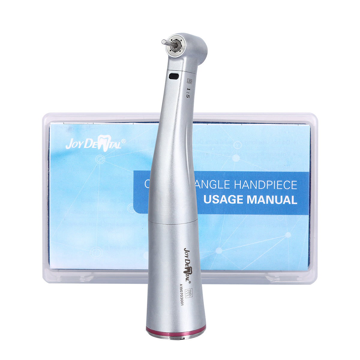 Dental Brushless LED Electric Micro Motor System + 1:5 Increasing Electric Fiber Optic Contra Angle Handpiece