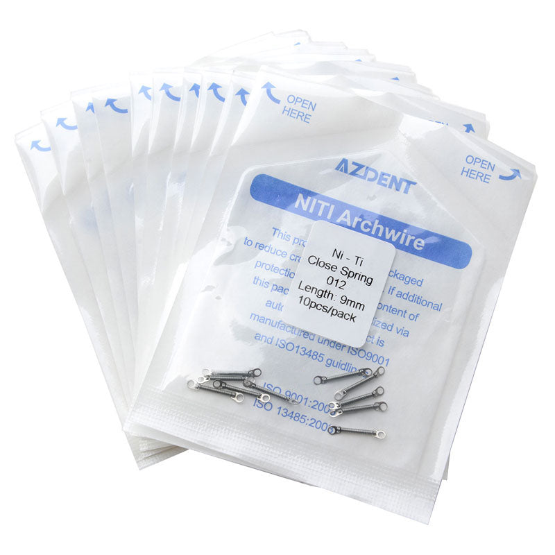 AZDENT Dental Orthodontic Accessory Closed Coil Spring 0.012 9mm 10pcs/Bag - azdentall.com