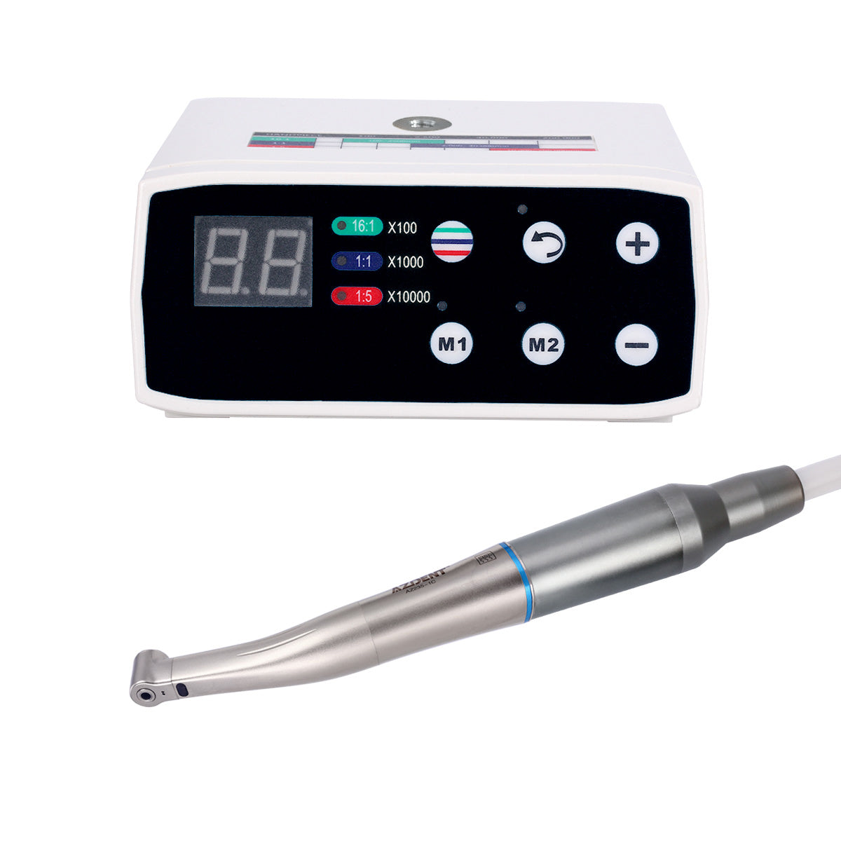 LED Brushless E Type Electric Internal Micro Motor & 1:1 LED Fiber Optic Push Contra Angle Handpiece - azdentall.com